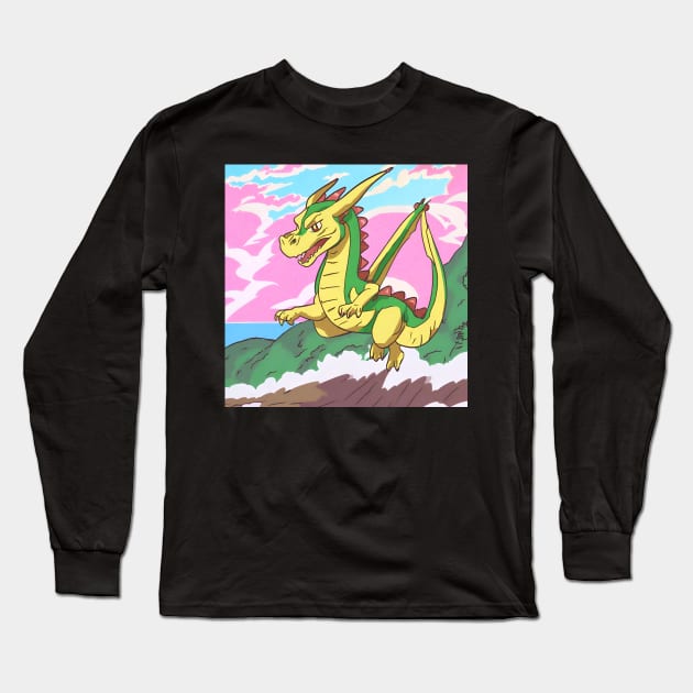 dragon fly in the sky Long Sleeve T-Shirt by butteoflai